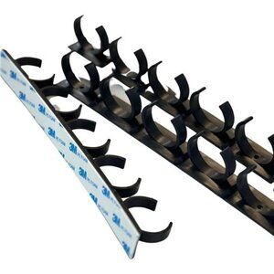 Adhesive spice rack clips holds 15 jars cabinet door pantry rv kitchen organizer